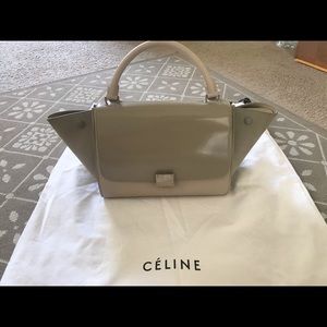 Authentic Celine Beige Trapeze Bag